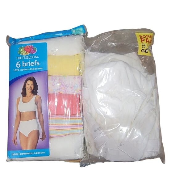 Fruit of The Loom & Hanes cotton briefs nwt panties x10 - Picture 1 of 5